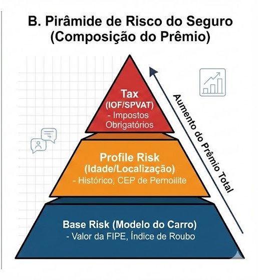 Pirâmide de Risco do Seguro: Composição do Prêmio 2026